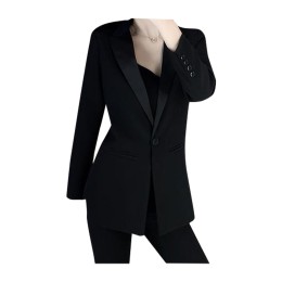 SKLS004 Manufacturing cushion women's suit fashion design double breasted slim waist suit supplier  petite blazer   petite business suits  affordable women's business suits   corset blazer SKLS004 Manufacturing cushion women's suit fashion design double breasted slim waist suit supplier  petite blazer   petite business suits  affordable women's business suits   corset blazer
